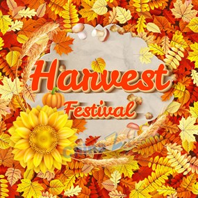 创意丰收节卡片矢量素材